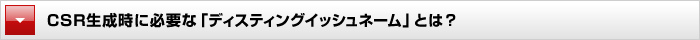CSR生成時に必要なディスティングイッシュネームとは?