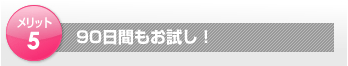90日間もお試し!