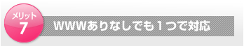 WWWありなしでも1つで対応