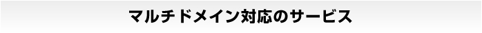 マルチドメイン対応のサービス