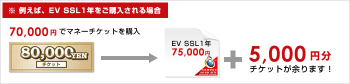 ※例えば、EV SSL1年をご購入される場合