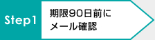 STEP1:期限90日前にメール確認